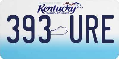 KY license plate 393URE