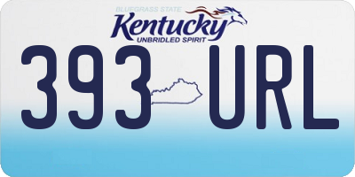 KY license plate 393URL
