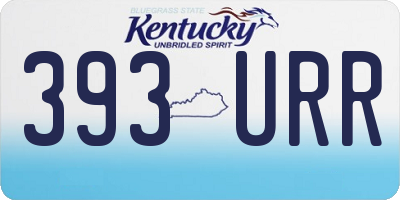 KY license plate 393URR