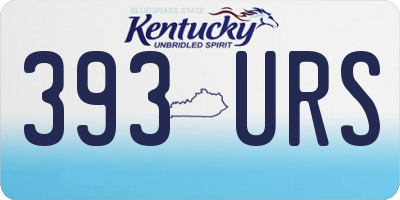 KY license plate 393URS