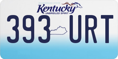 KY license plate 393URT