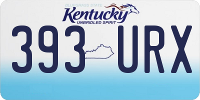 KY license plate 393URX