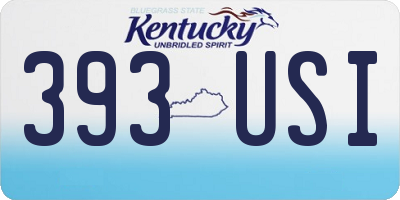 KY license plate 393USI