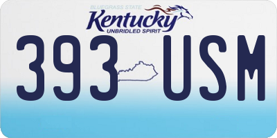 KY license plate 393USM