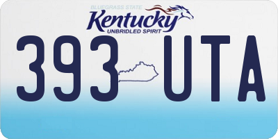 KY license plate 393UTA