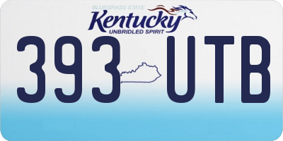 KY license plate 393UTB