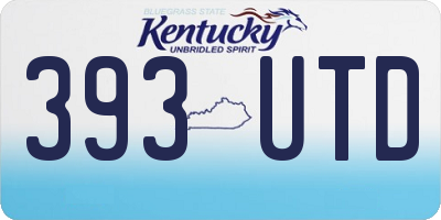 KY license plate 393UTD