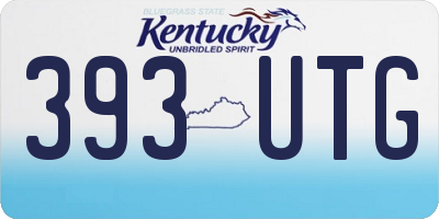 KY license plate 393UTG