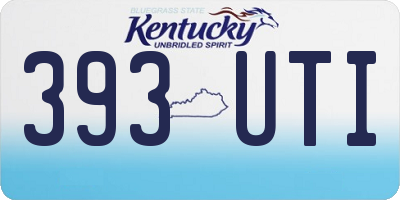 KY license plate 393UTI
