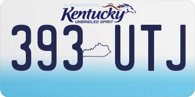 KY license plate 393UTJ