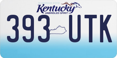KY license plate 393UTK
