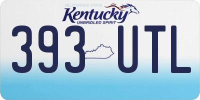 KY license plate 393UTL