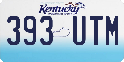 KY license plate 393UTM