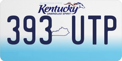 KY license plate 393UTP