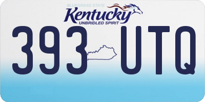KY license plate 393UTQ