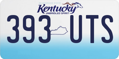 KY license plate 393UTS