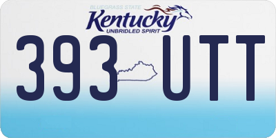 KY license plate 393UTT