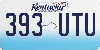 KY license plate 393UTU