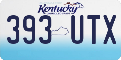 KY license plate 393UTX