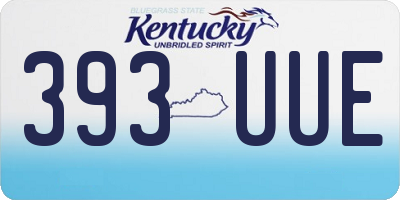 KY license plate 393UUE