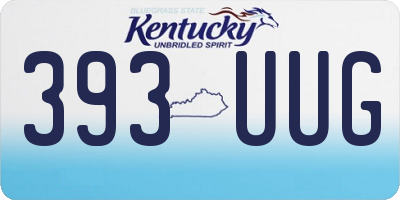 KY license plate 393UUG