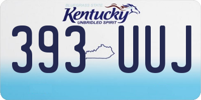 KY license plate 393UUJ