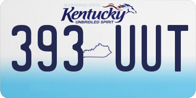 KY license plate 393UUT