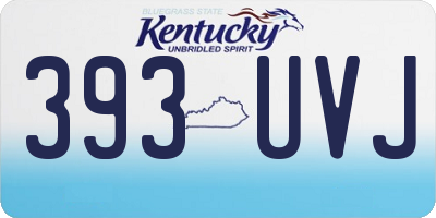 KY license plate 393UVJ