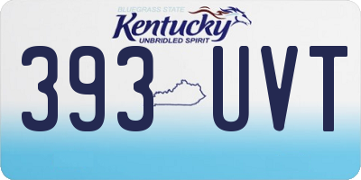 KY license plate 393UVT