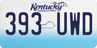 KY license plate 393UWD