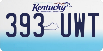 KY license plate 393UWT
