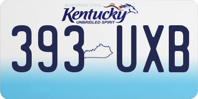 KY license plate 393UXB