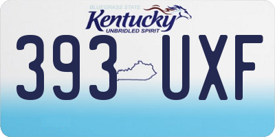 KY license plate 393UXF