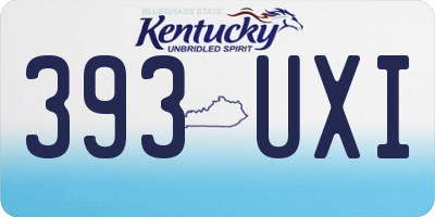 KY license plate 393UXI