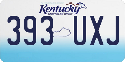 KY license plate 393UXJ