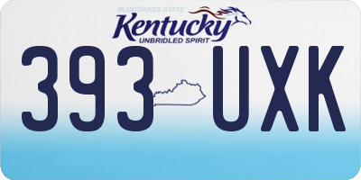 KY license plate 393UXK
