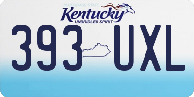 KY license plate 393UXL