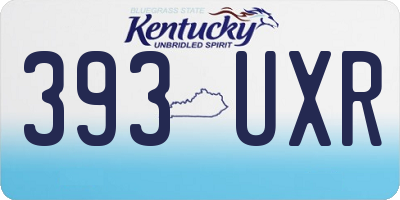 KY license plate 393UXR