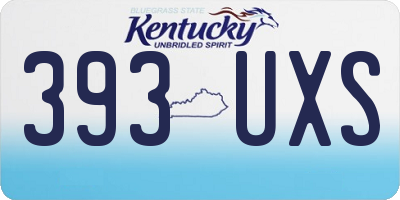 KY license plate 393UXS