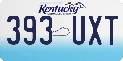 KY license plate 393UXT