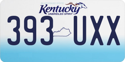 KY license plate 393UXX