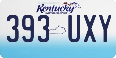 KY license plate 393UXY