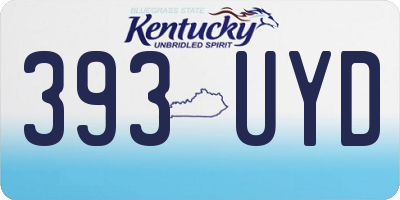 KY license plate 393UYD