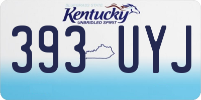 KY license plate 393UYJ