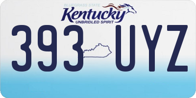 KY license plate 393UYZ