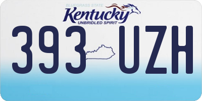 KY license plate 393UZH