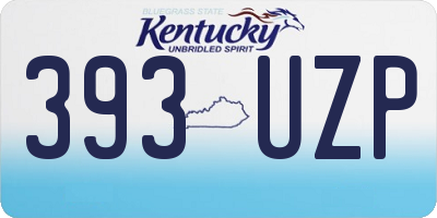 KY license plate 393UZP