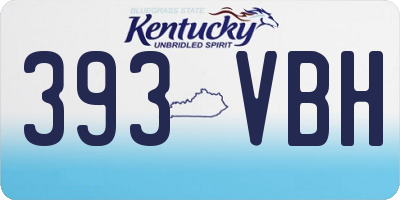 KY license plate 393VBH