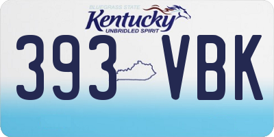KY license plate 393VBK