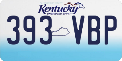 KY license plate 393VBP